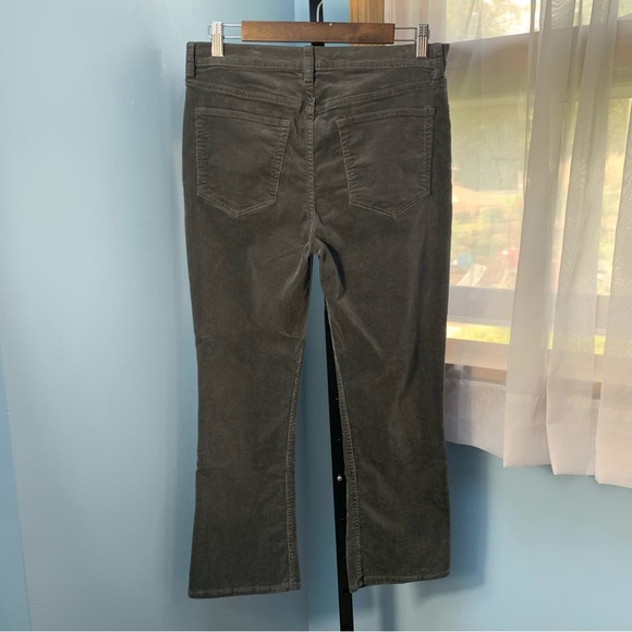 J. Crew High Rise Crop Flare Grey Corduroy Pants - Picture 7 of 8